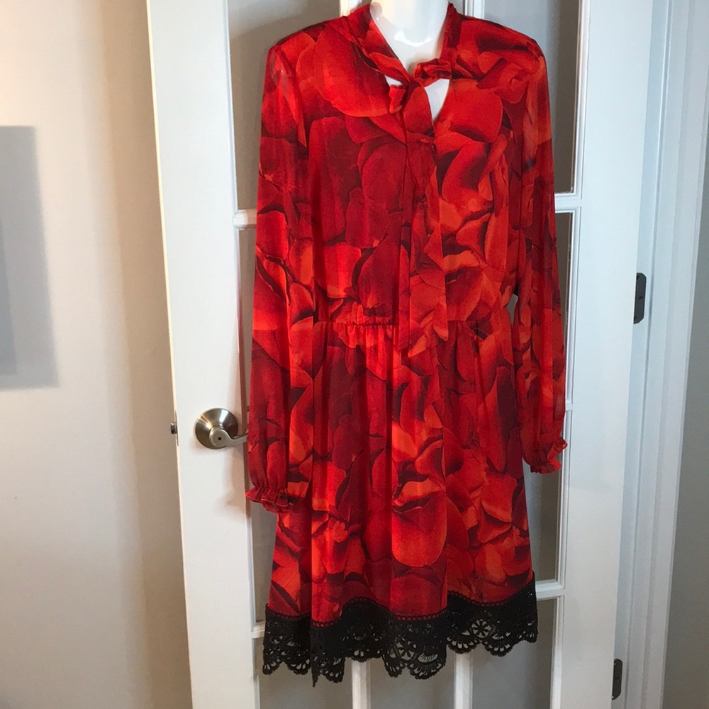 NY&CO red and black dress size M